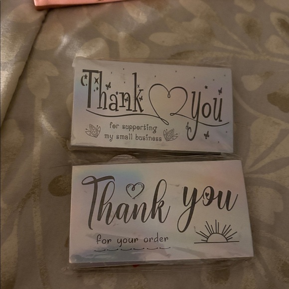 Set of 3 Thank You Sticker Rolls and 2 Thank You Cards - Picture 3 of 3